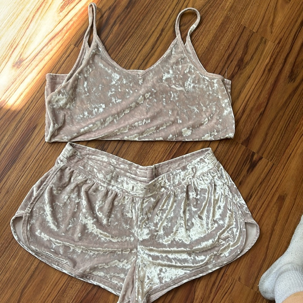 PINK Velvet Pajama set